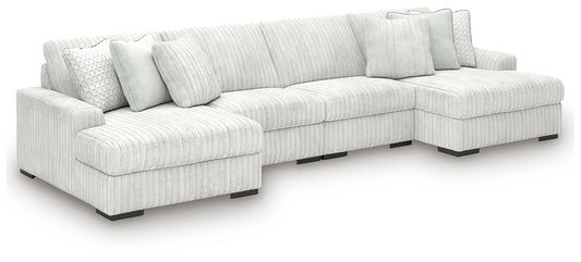 Stupendous 4-Piece Sectional with Double Chaise