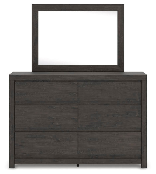 Parlayon Queen Panel Storage Bed, Dresser, Mirror and Nightstand
