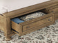Feddinger King Storage Sleigh Bed with Mirrored Dresser