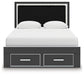 Zuraleus Queen Upholstered Panel Storage Bed