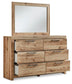 Hyanna Twin Panel Bed with 2 Side Storage, Dresser, Mirror and Nightstand