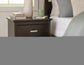 Covetown King Panel Bed with Mirrored Dresser and Nightstand