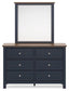 Landocken Twin Panel Headboard, Dresser and Mirror
