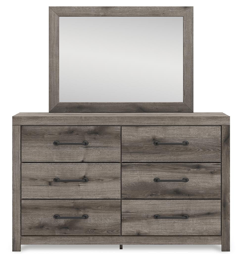 Graystorm Full Panel Bed, Dresser, Mirror and Nightstand