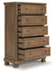 Feddinger King Storage Sleigh Bed with Mirrored Dresser, Chest and Nightstand