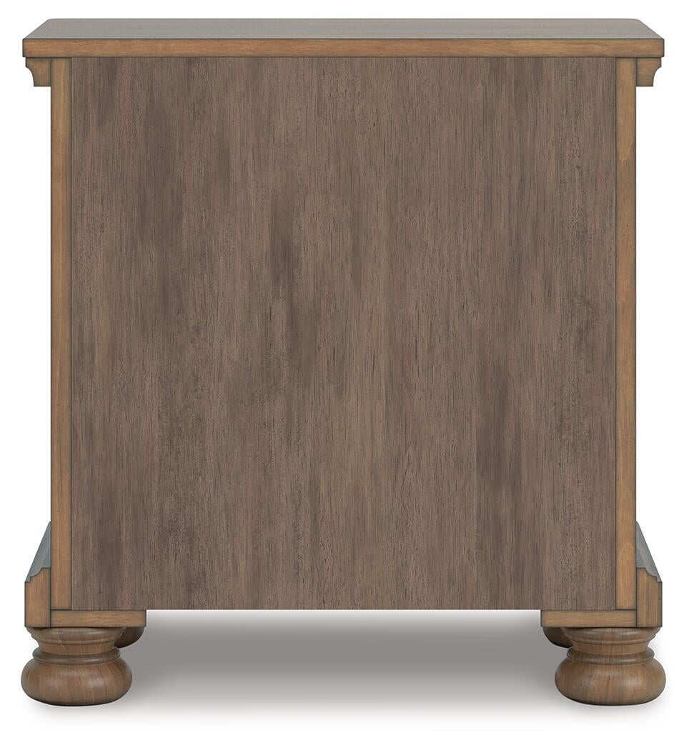 Feddinger Queen Storage Sleigh Bed with Mirrored Dresser, Chest and Nightstand