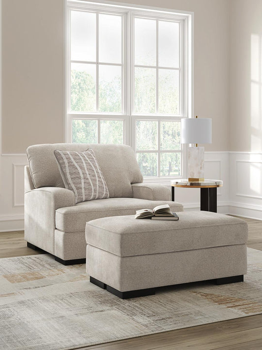 High Profile Chair and Ottoman