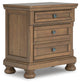 Feddinger California King Panel Bed with Mirrored Dresser and Nightstand