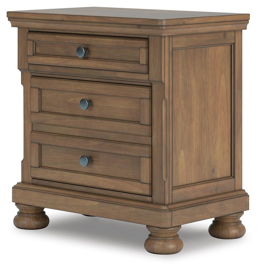 Feddinger King Panel Bed with Mirrored Dresser and Nightstand
