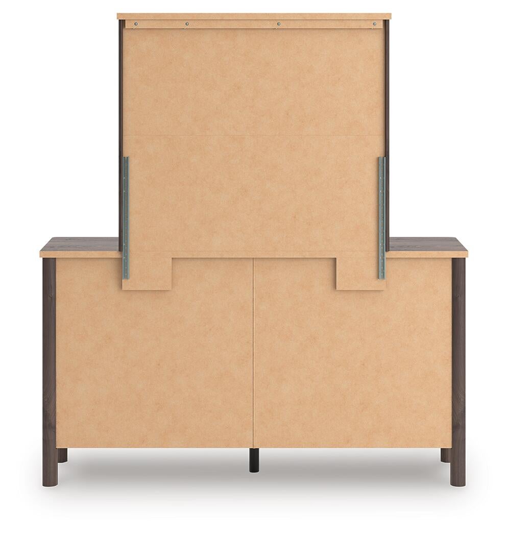 Pamytta King Upholstered Panel Bed, Dresser, Mirror and Nightstand