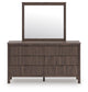 Pamytta Twin Panel Bed, Dresser and Mirror