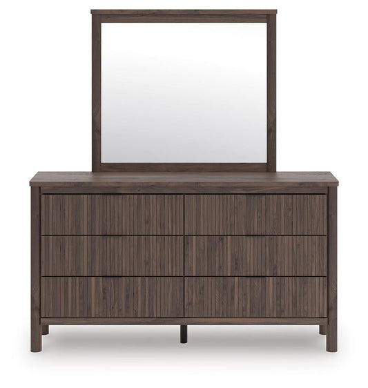 Pamytta Queen Panel Platform Bed, Dresser, Mirror and Nightstand