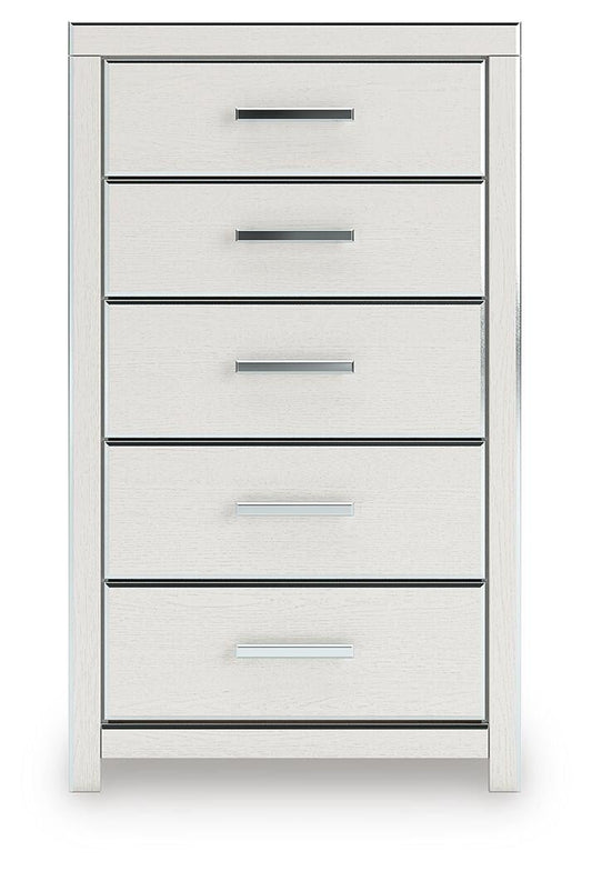 Zuraleus Queen Upholstered Panel Platform Bed, Dresser, Mirror and Nightstand