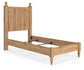 Aleaport Twin Panel Bed with Mirrored Dresser