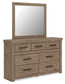 Garistyn Queen Panel Storage Bed, Dresser and Mirror